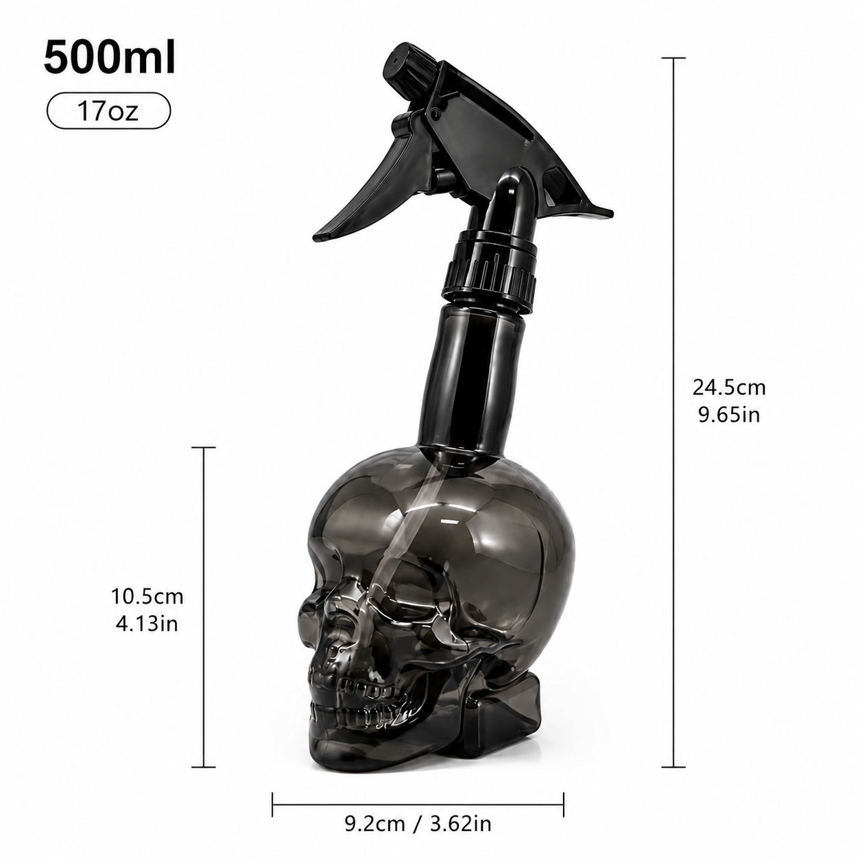スカル型スプレーボトル 500ml