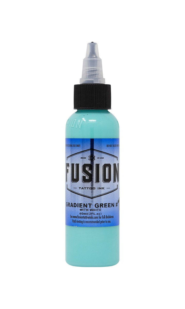 Fusion-Gradient Green With White #1