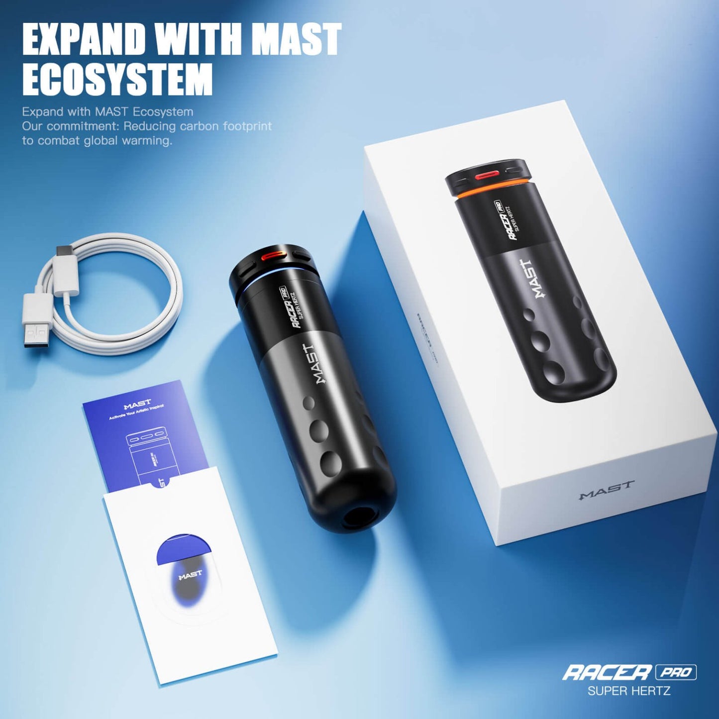 MAST RACER PRO ワイヤレスタトゥーマシン|4.2mm Stroke