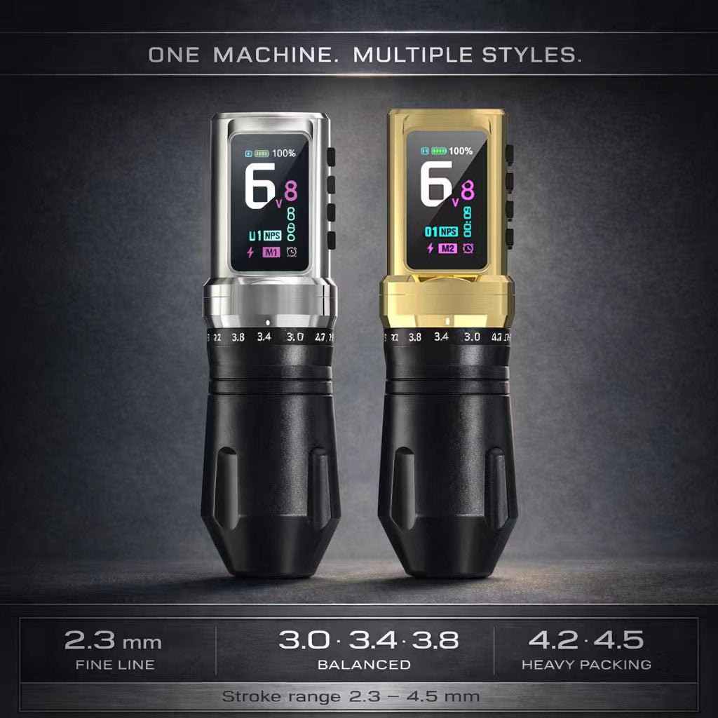 MK-AXON X1 Adjustable Wireless Tattoo Machine 2.3–4.5mm