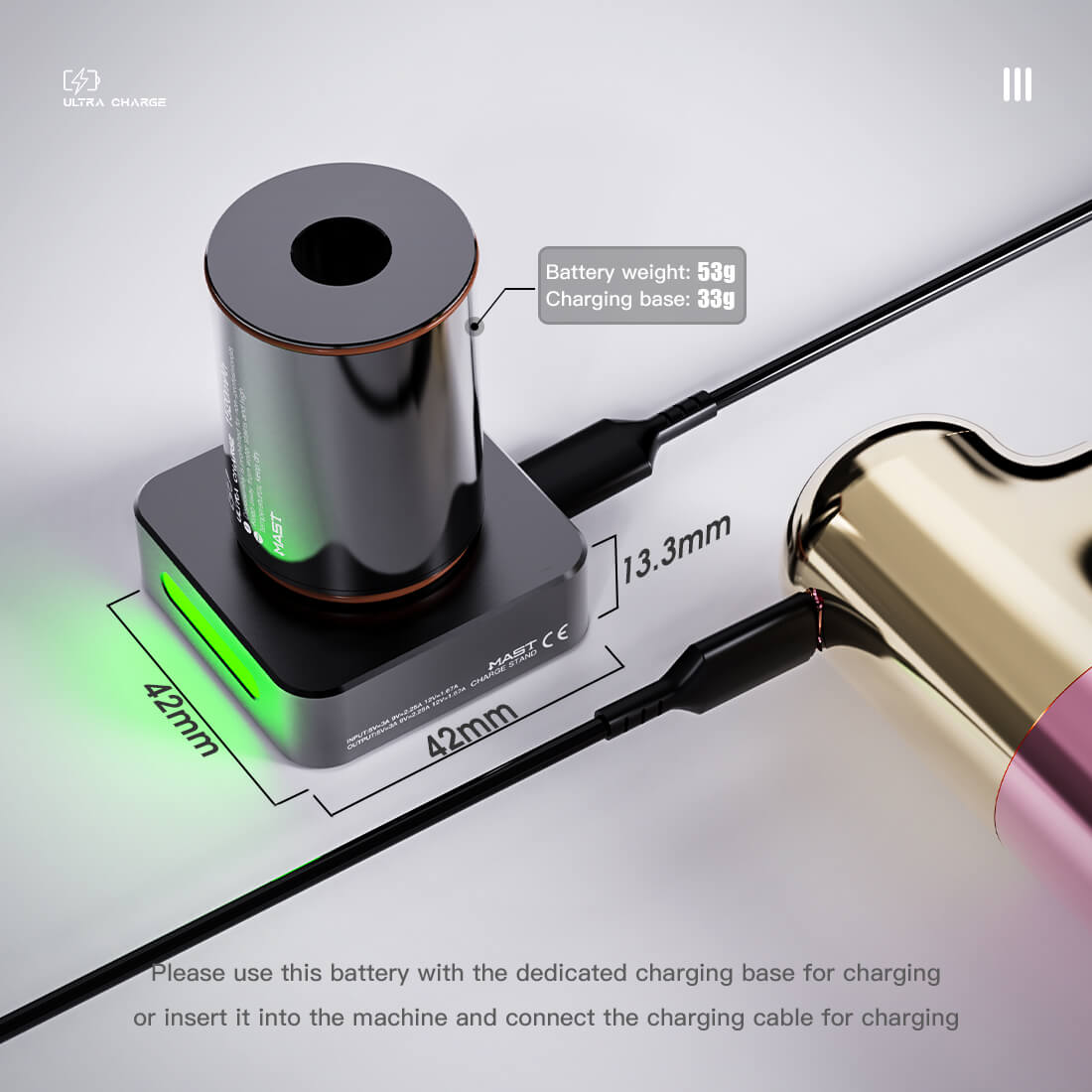 MAST RACER PRO 専用 バッテリー＆急速充電ドック｜1520mAh