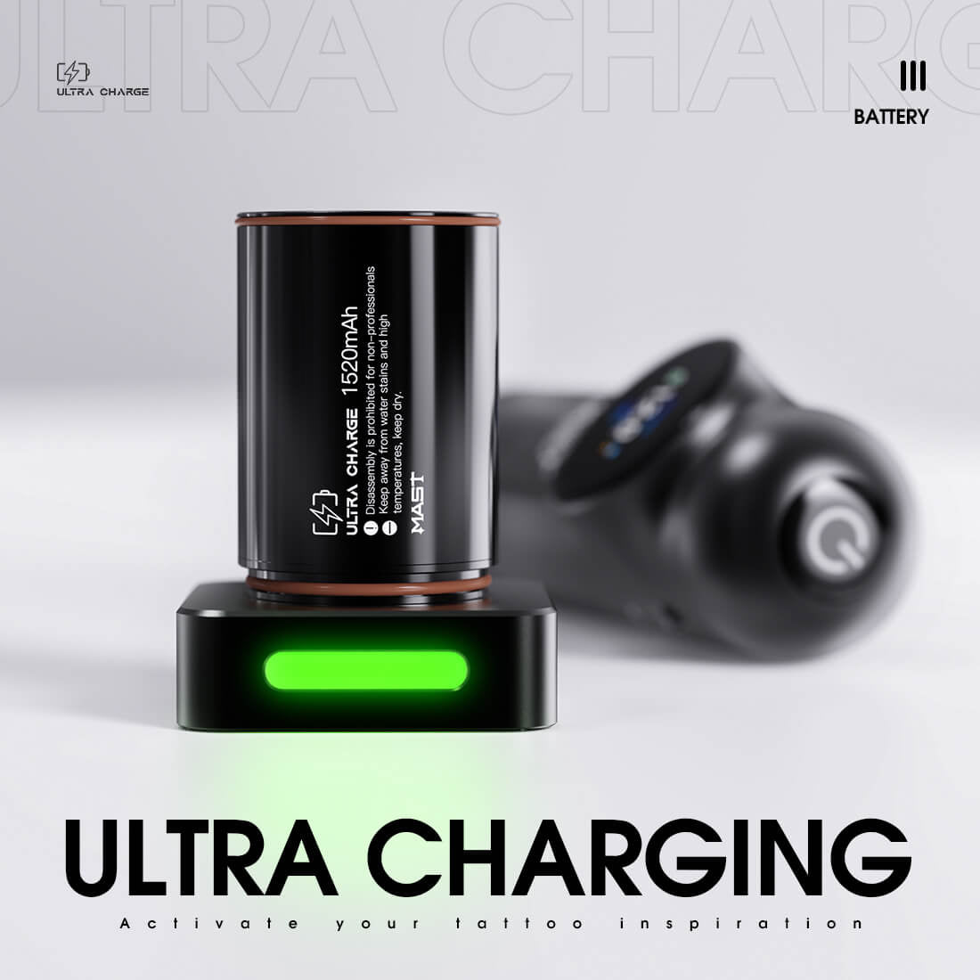 MAST RACER PRO 専用 バッテリー＆急速充電ドック｜1520mAh