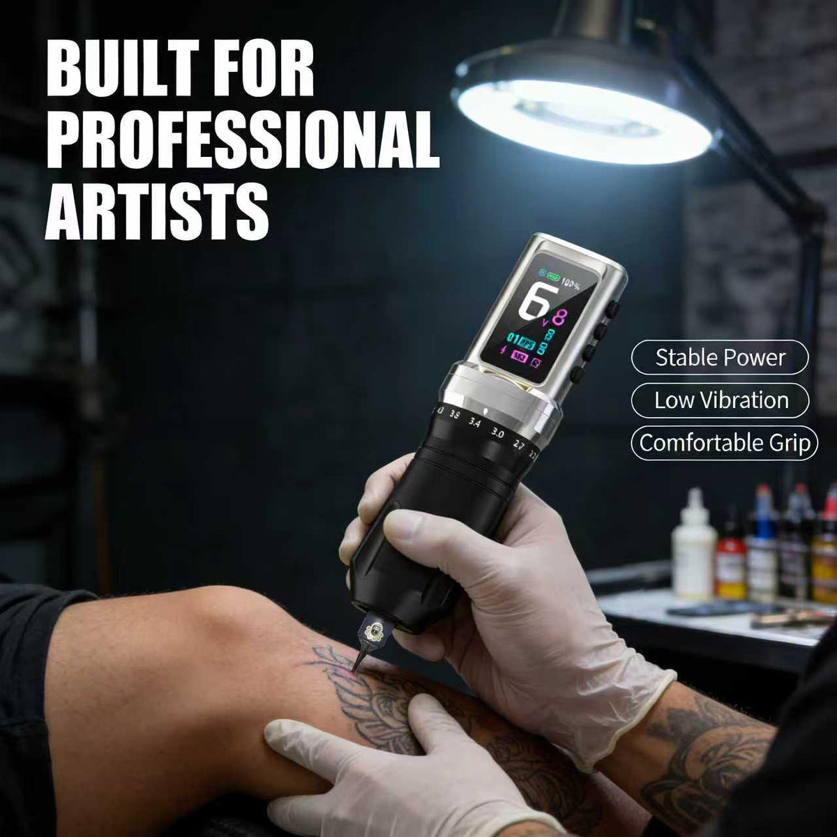 MK-AXON X1 Adjustable Wireless Tattoo Machine 2.3–4.5mm