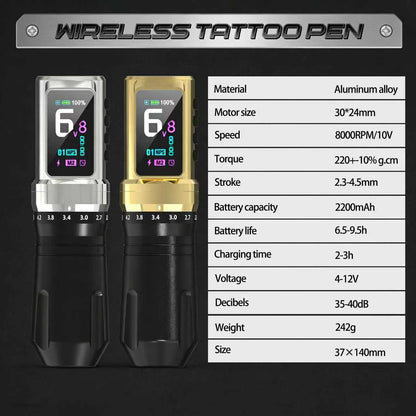 MK-AXON X1 Adjustable Wireless Tattoo Machine 2.3–4.5mm