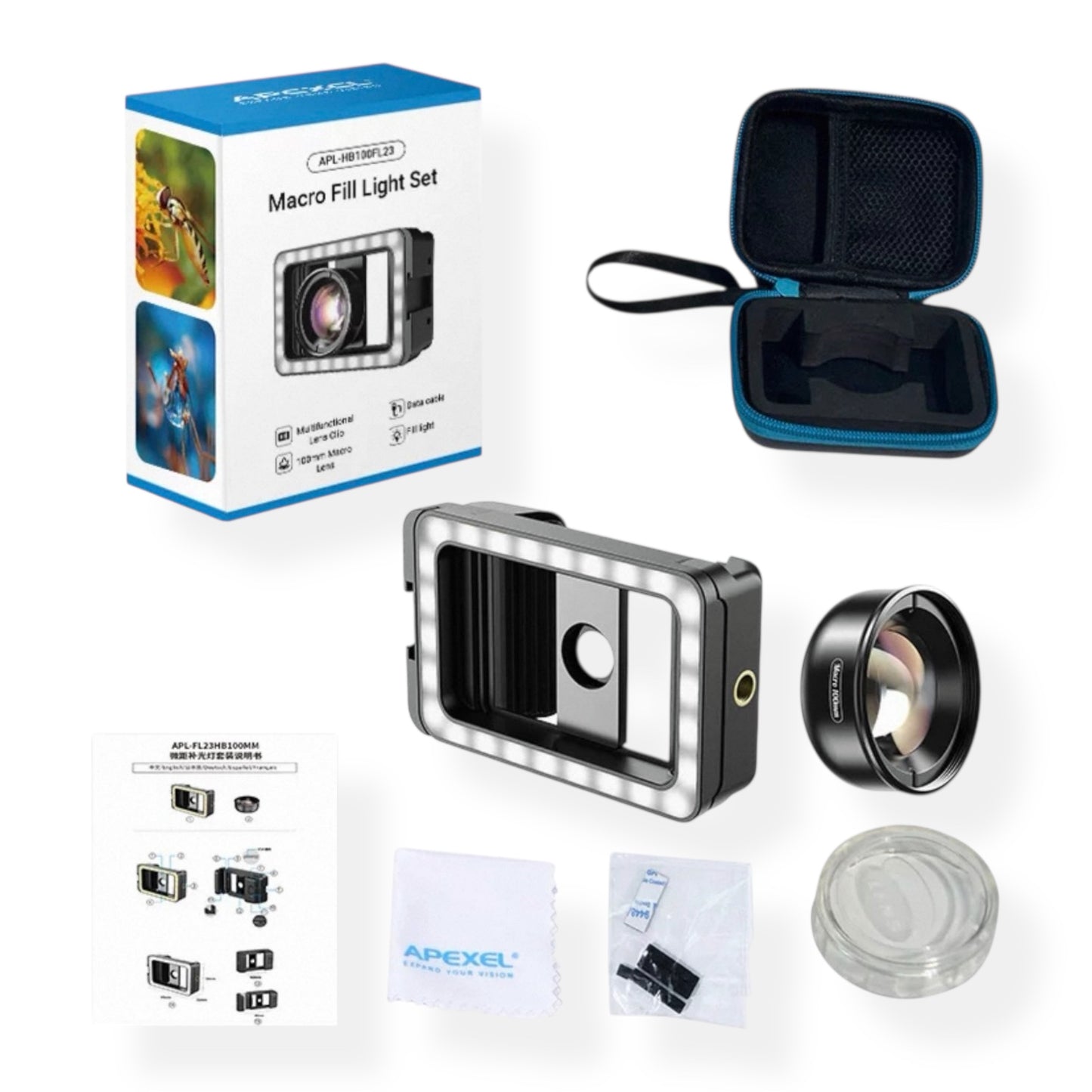 LEDライト付きマクロレンズセット