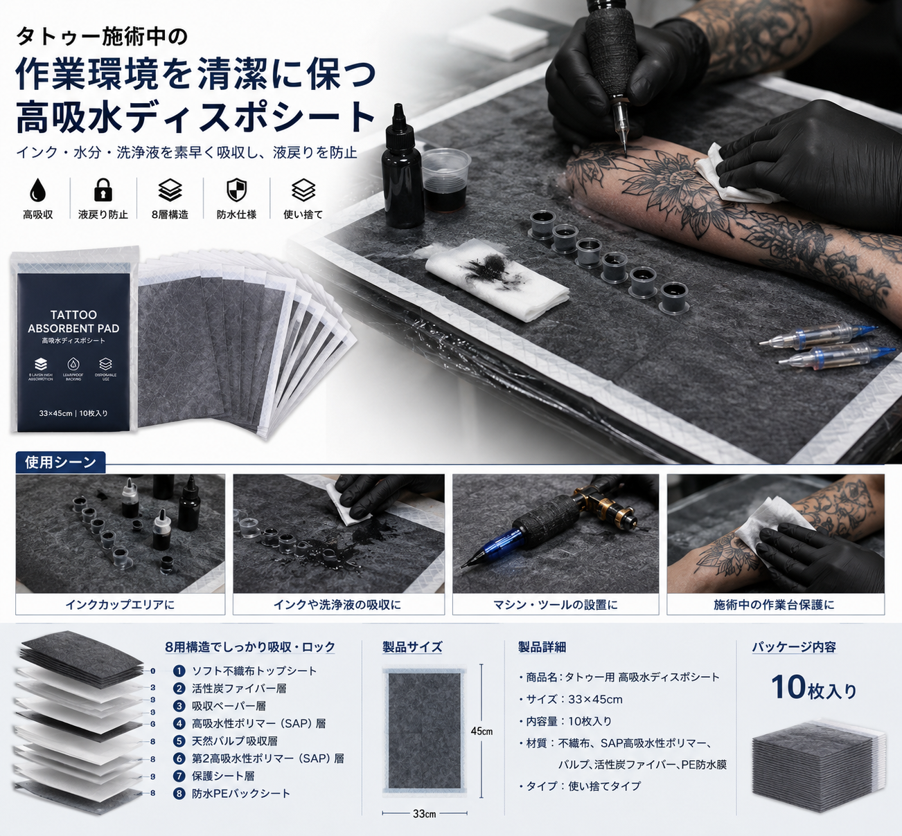 Atomic-Tattoo Absorbent Pad