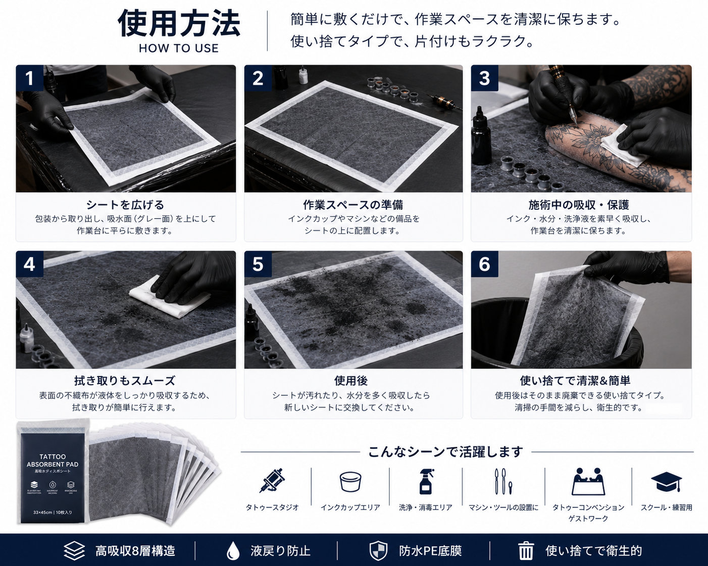 Atomic-Tattoo Absorbent Pad