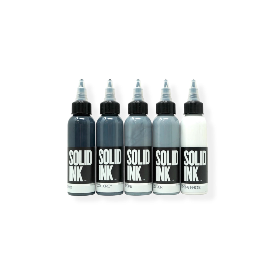 SOLID INK-Opaque Grey 5 Color Set – InkSpire Tattoo Supply Japan