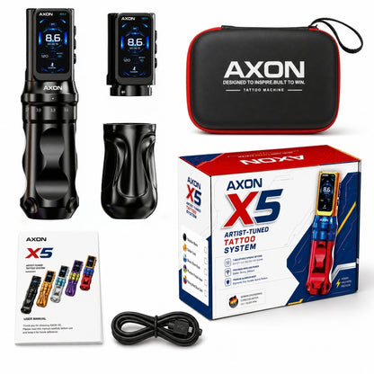 MK-AXON X5 Wireless Tattoo Machine | 7 Adjustable Strokes